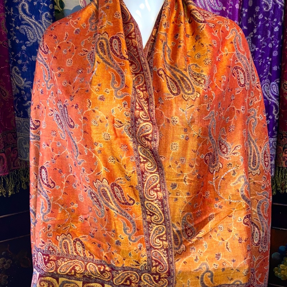 New imported vibrant orange Diva Pashmina!